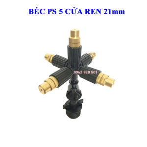 Béc phun sương 5 cửa có can áp chân ren 21