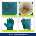 Hercules Full Leather Gloves (Green) 13" by Leeden Online Store. 