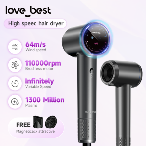 Tình yêu tốt nhất tốc độ cao máy sấy tóc | thông minh dẫn màn hình hiển thị cảm ứng | 600 triệu ion âm | 110000 động cơ rpm | 64 mét/giây tốc độ không khí | máy sấy tóc chuyên nghiệp thổi cho phụ nữ | nhẹ 367g | 5x nhanh khô | 60db tiếng ồn thấp | máy sấy