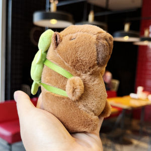 hananre Kawaii Plush Snotty Capybara Keychain Cute Capybara With Turtle Bag Keyring Creative Doll Fluffty Stuffed Toys Birthday Gifts