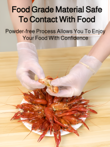 ถุงมือพลาสติก โปร่งใส เกรดอาหารไม่ติด ถุงมือครัว ความสะดวกสบาย ป้องกันการติด ปลอดภัยและถูกสุขลักษณะ
