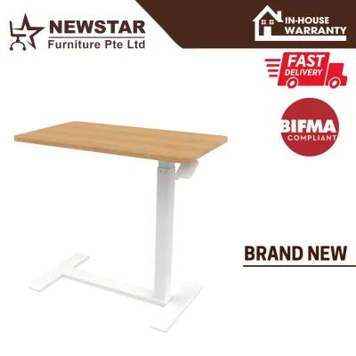 BedSide Mobile Table / Standing Computer Table / Desk / Coffee Table With Gas Lift / Adjustable Height Table - Newstar Furniture