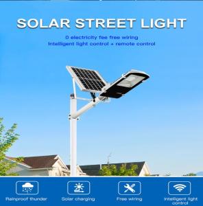 JOBON Solar LED Outdoor Light 100W/200W/300W lampu raya solar Waterproof Solar Garden Light Solar LED Street Lamp Outdoor with Remote Control + post Apply to Garden Courtyard (8-15H)