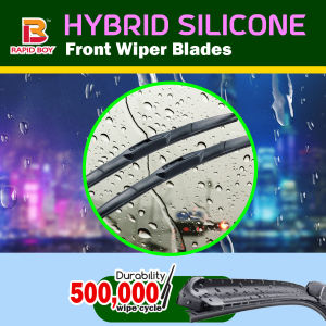 Rapid Boy Car Windshield Hybrid & Silicone Front Wiper Blades Upgrade For Toyota Vios Altis Camry Corolla SEG Yaris/Clear Visibility WIpers