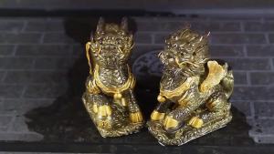 Color Changing Tea  Decoration Auspicious Beast KIRIN Supportable Water Spray Tea Tray Fortune Golden Toad Desk Set Tea Utensils Decoration