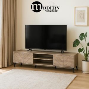 🔥6ft TV Cabinet /Cabinet TV / Kabinet TV / TV Rack/ Almari TV / TV Media Storage Cabinet / 电视柜 / TV Console - Metal Leg