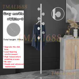 [✅Sg Ready Stock] New Nordic Style Clothes Hanger Metal Marble Clothes Hanger Stand Bedroom Save Space Coat Hanger 衣帽架