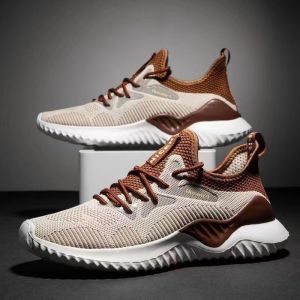 Naimo 2022 Mens Shoes New Korean Version of Casual Sports Shoes Summer Breathable Running Sports Flying Woven Mesh Shoes Comfortable Non-slip Mens Shoes
