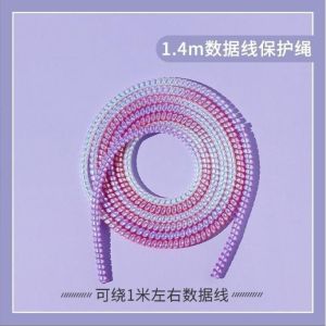 Dây quấn tai nghe cáp sạc lò xo bảo vệ cáp dài 1.6m không cần nối dây chống rối đứt gãy-ESTLA