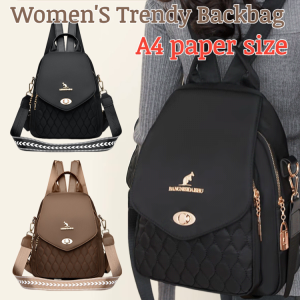 Womens Trendy Backbag Dual-Use Shoulder Handbag Waterproof Oxford Cloth Travel Shoulder Bag
