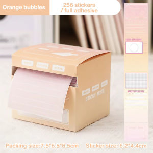 256Pcs Pull-out Sticky Notes Large Capacity Tearable Stickers Gradient Color DIY Decoration Nota Melekit Tarikkeluar 便利贴