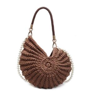 Women Seashells Bag Handwoven Messenger Bag Trendy Conch Shoulder Bag Stylish Handbag All-Matching Crossbody Bag