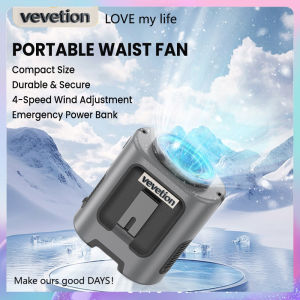 Waist fan Portable USB Rechargeable Clip on Wearable Belt Shirt Body Coog Waist Fan for Outdoor Camping Travel
