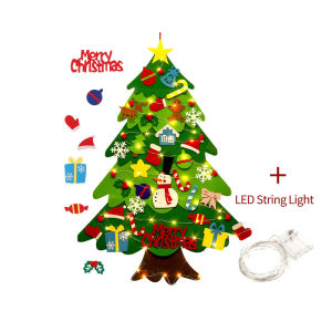 Aoduoyaya Felt Christmas Tree Wall Hanging Detachable Ornaments Kids Diy Craft Xmas Party Decor Gift Toy Set