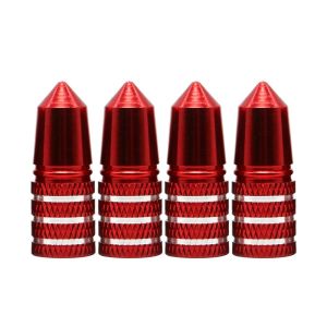 NOWNICE 4pcs Chống gỉ sét Nắp van lốp xe ô tô nhiều màu sắc Chống rò rỉ chống bụi Nhôm Ống bọc van xe máy xe đạp van xả khí độ Nắp van lốp xe được xử lý anod hóa dành cho ô tô xe SUV xe tải