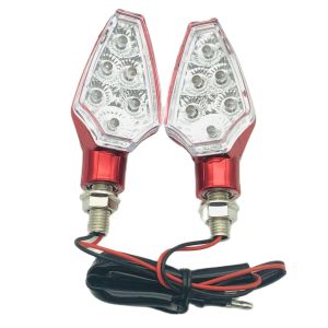 ไฟเลี้ยวมอเตอร์ไซค์ HJG-016 สีแดง ไฟสีเหลือง กรอบสีแดง ราคาขาย 1 คู่