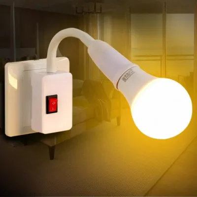 ⭐️ [SG SELLER] ⭐️ E27 Screw Socket In-line Lamp Holder / Home Energy Saving Wall Light Socket / ABS Synthetic Direct Plug In Light Bulb