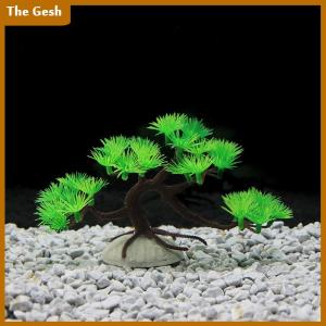 [The Gesh] เครื่องประดับตกแต่งตู้ปลาจำลองต้นไม้ปลอมสำหรับตกแต่งภูมิทัศน์สุดสร้างสรรค์เครื่องประดับงานฝีมือพืชน้ำพลาสติกอุปกรณ์ตกแต่งต้นไม้ดอกไม้