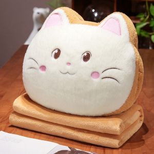 Ấm áp thoải mái Phim hoạt hình Mèo con Bàn tay ấm hơn Chăn Ném Gối 3 trong 1 Gối ngủ thoải mái Người bạn đồng hành đáng yêu tại nhà Món quà tốt đẹp2026