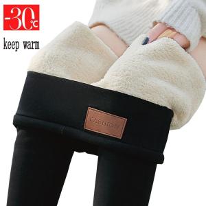 Yingbao 40-85kg Legging Winter Warm Women Thick Fleece Lined Velvet High Waist Skinny Elastic Waist Ladies Slim Tights Stretchy Pant Plus Size Trousers