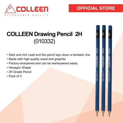 COLLEEN Drawing Pencil | 2H | Pack of 3 | 3030