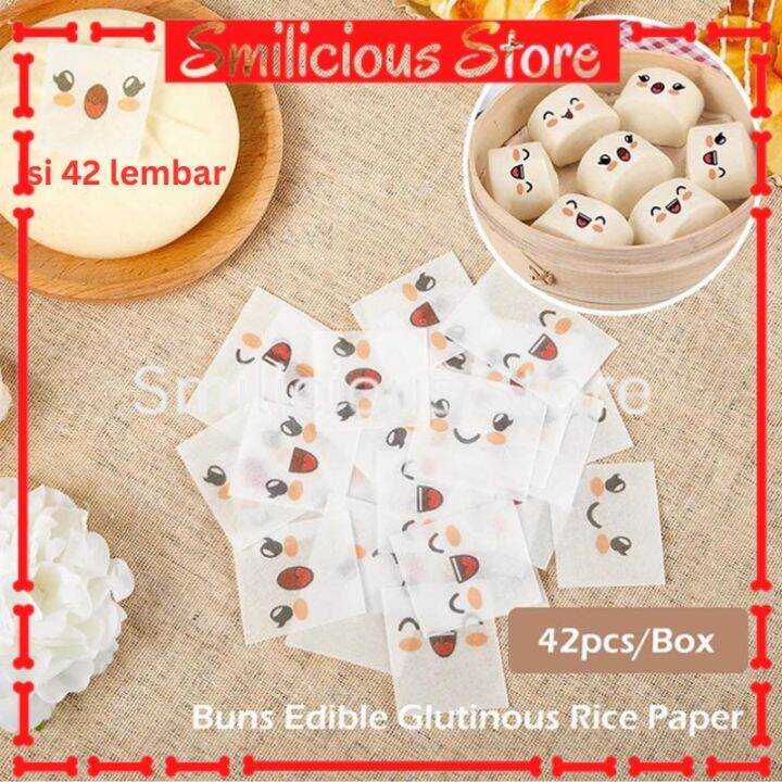 Stiker Bento Stiker Nasi Edible Paper Rice Emoji Karakter Hiasan Nasi Bakpao Roti Bento isi 42 lembar