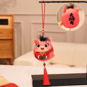 Zodiac Horse Stuffed Doll Pendant 2026 Year of the Horse Mascot Chinese New Year Lucky Pendant Kids Gift (in stock)