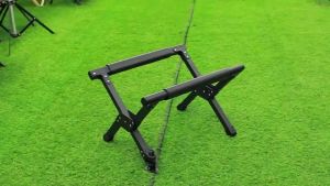 Aluminum Alloy Ice Bucket Rack Foldable Frame Anti- Slip Light Weight Ice Holder for Camping BBQ Party Outdoor