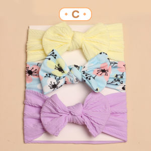 Mamibayi Bandana Pita Bayi Newborn 3Pcs/Set Perempuan Aksesoris Rambut Anak