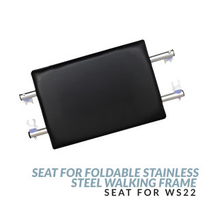 Foldable Stainless Steel Walker Seat Replacement ONLY Medical Chair Walking Aid Leather Spare Part Kerusi Tongkat Kaki 4