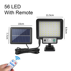 Solar Motion Sensor Led Split Wall Lamp Security Light Street Lights Outdoor Garage Yard Decor Emergency Garden Patio Powered With Remote Control Flood Porch Waterproof For Outside