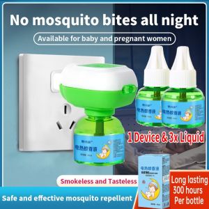1 Plug + 5 Liquid Baby Electric Mosquito Repellent Efficient Pest Control Odorless and Non-toxic Safe for Pregnant Women / Baby