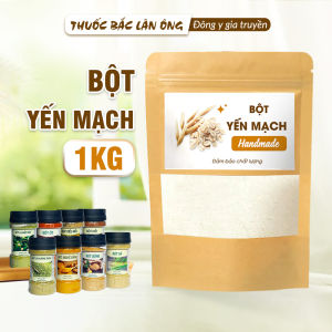 Bột yến mạch 1kg nguyên chất bột đắp mặt dưỡng trắng da cấp ẩm giảm thâm mụn chống lão hóa