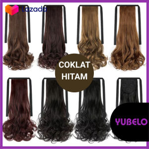 PONY Rambut Wig Ekor Kuda Tie Pony Tail Curly Mudah Pemasangan/Ikat Rambut Ekor Kuda/Hair Clip/Tali Pony Tail Gelombang/Ikat Rambut Palsu