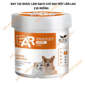 Khăn lau Tai Dorrikey Khăn ướt lau Mắt cho Chó Mèo bằng vải không dệt chiết xuất tự nhiên