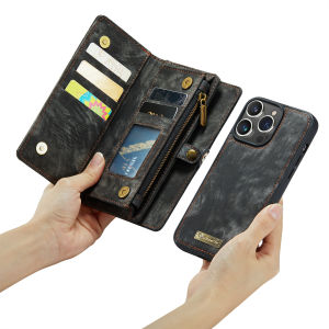 For Apple Iphone 16E 17E 16 Pro Max 16Pro 16Plus 16 17 17 Pro Max 18 Pro Max 17Pro 18Pro 17 Air Case Luxury Leather Card Holders Phone Cases Large Capacity Zipper Wallet Casing Cover