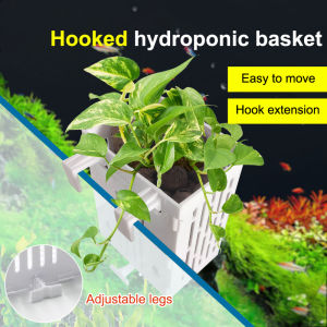 Fantic Hanging Suction Cup Hook Aquarium Plant Holder Plastic Aquarium Planter Cups Planter Baskets Aquatic Pot Box Aquascape Decoration