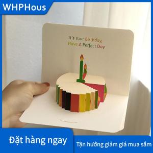 WHPHous 3D hạnh phúc thẻ sinh nhật Bánh hoa thẻ với phong bì vui thẻ sinh nhật cho phụ nữ người đàn ông Kid bạn bè thiệp chúc mừng bên món quà