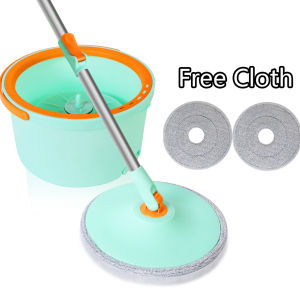 NUVOX Spin Mop with Bucket with Squeezer 2 in1 Set Mop for Floor Cleaning Wet and Dry Self Wash Spin Mop Tornado Mop 360° Mop with Spinner Microfiber Mop with Free Replacement Mop Cloth