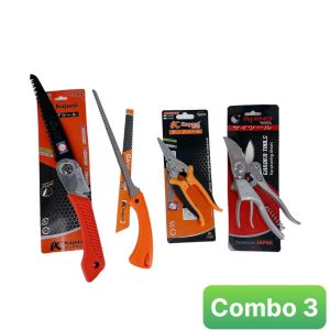 BỘ DỤNG CỤ LÀM VƯỜN 4 MÓN: CƯA GẬP CƯA MINI KÉO TỈA KÉO CẮT CÀNH