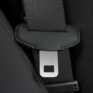 Hyundai Car Seat Belt Insert Protector Cover Leather Safety Buckle Anti Scratch Wear Decoration For i10 Kona Tucson Ioniq 5 Palisade Accent H1 Creta Stargazer Grand Santa Fe