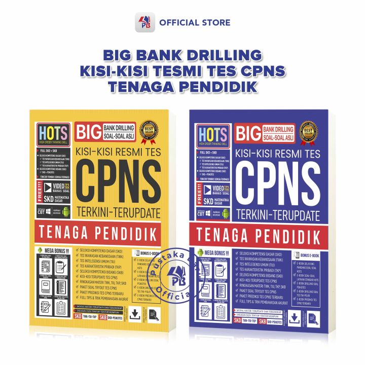 Buku Tes CPNS 2024 2025 Tenaga Pendidik / Guru HOTS Big Bank Drilling ...