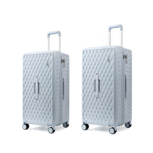 SEA CHOICE Hardside Luggage Trunk with Spinner Wheels 2-Piece Set (24/30) Lightweight PC material with TSA Lock（Family Travel Series ）and YKK Zipper
