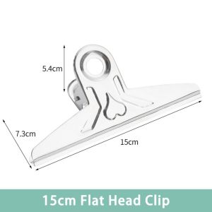 【IN STOCK】 Multi-size Metal Binder Clips Stainless Steel Round/Flat/Mountain Head Paper Clips Simple Seal Clip Students