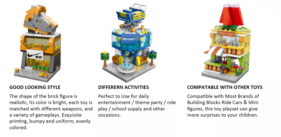 The Brick House Of Brick Lego Flash Sale RUICHENG【Flash Sale！！】208PCS Mini  City Street Scene Retail