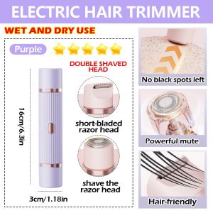 2-in-1 Electric Shaver & Epilator Hair Removal Device Private Trimmer Electric Hair Epilator Waterproof Razor 除毛器 双头剃毛器