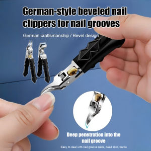 German-Style Beveled Nail Clippers/Wide-Opening Anti-Splash Design/Stainless Steel Large Opening/Manicure Tool For Nail Grooves