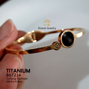 Gelang Titanium Wanita Model Bangle Jam Perhiasan Fashion Import Kualitas Premium Fashionable Stylish Cocok dipakai pesta jalan-jalan kado hadiah keren simple BGT214