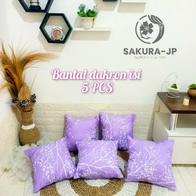 Set bantal sofa isi 5 pcs / bantal sofa / uk 40 x 40 karakter