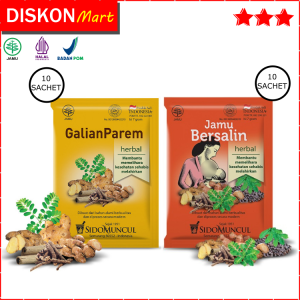 PAKET JAMU BERSALIN SIDOMUNCUL dan GALIAN PAREM SIDO MUNCUL OBAT HERBAL HABIS MELAHIRKAN PASCA SETELAH NIFAS PELANCAR ASI BUSUI PENAMBAH NAFSU MAKAN